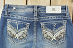 Vintage Y2K Miss Me Bedazzled Low Rise Jeans Size 30x31