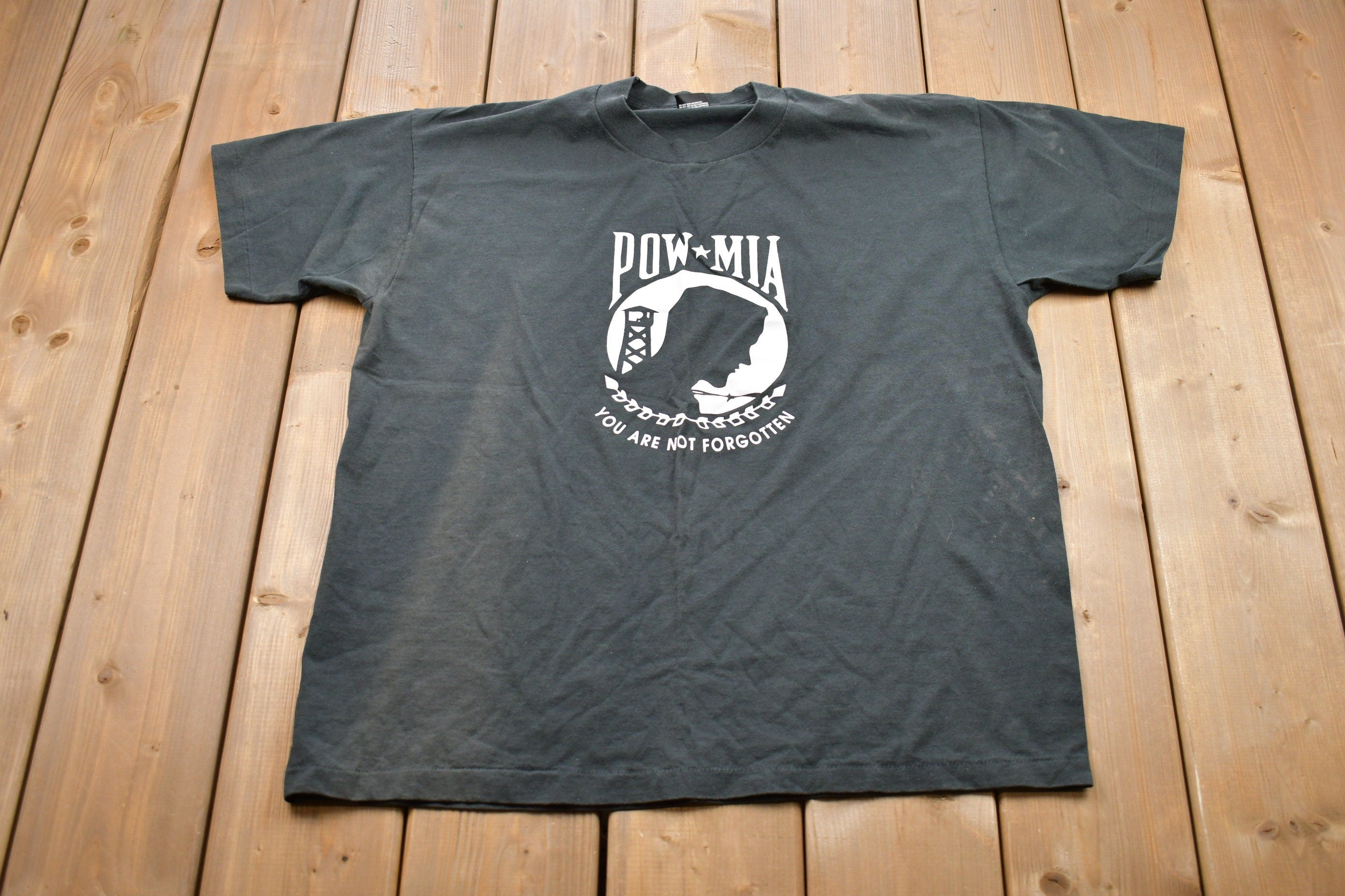 Vintage 1990s Pow Mia Graphic T-Shirt