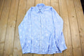 Vintage 1990s Fancy Blue Button Up Shirt