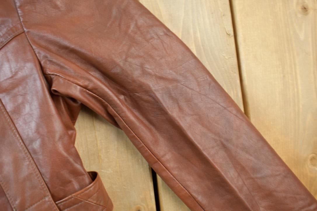 Vintage 1970s Victoria Leather Full Length Coat