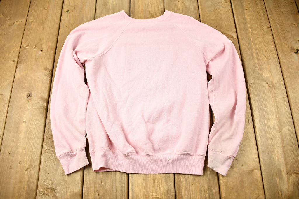 Vintage 1980 Cute Heart Graphic Raglan Crewneck
