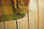 Vintage 1960s 1970s Wool Flannel Button Up Shirt Jacket Men's XL