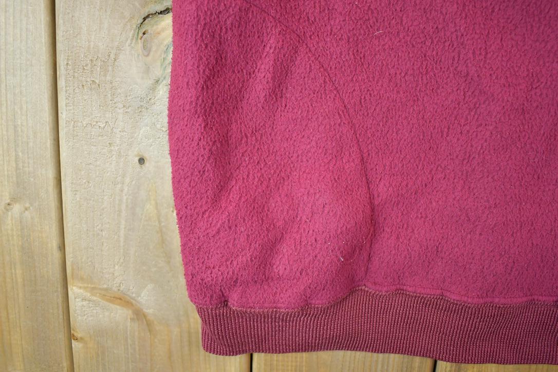 Vintage 1990s Great Canadian Rugged Wear Fleece Quarter Zip Sweater /