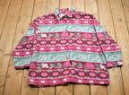 Vintage 1990s Carroll Reed Abstract Floral Fleece Sweater
