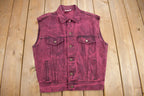 Vintage 1990s Gold Wing Honda Embossed Jean Vest
