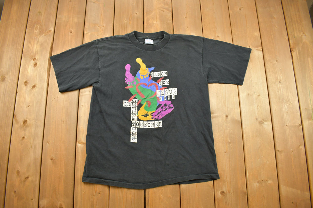 Vintage 1997 March For Jesus Graphic T Shirt