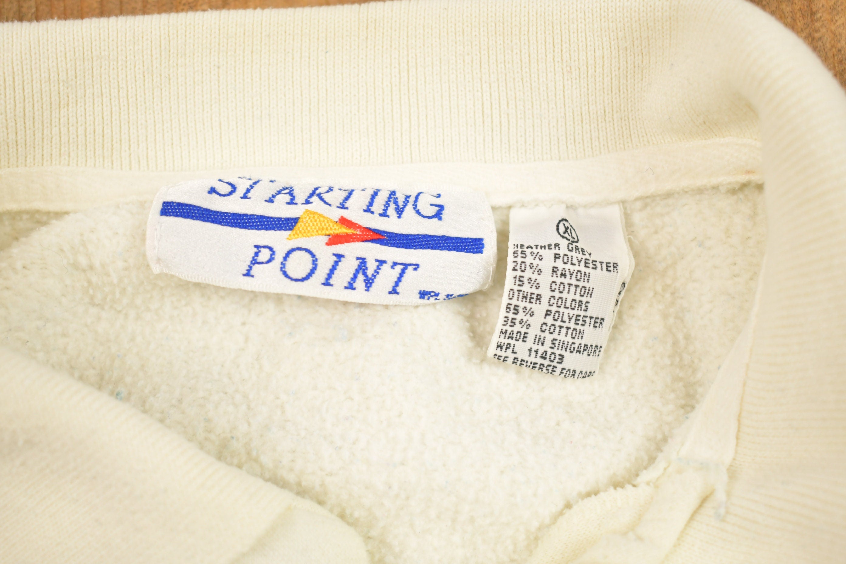 Vintage 1990s Quarter Button Striped Sweatshirt