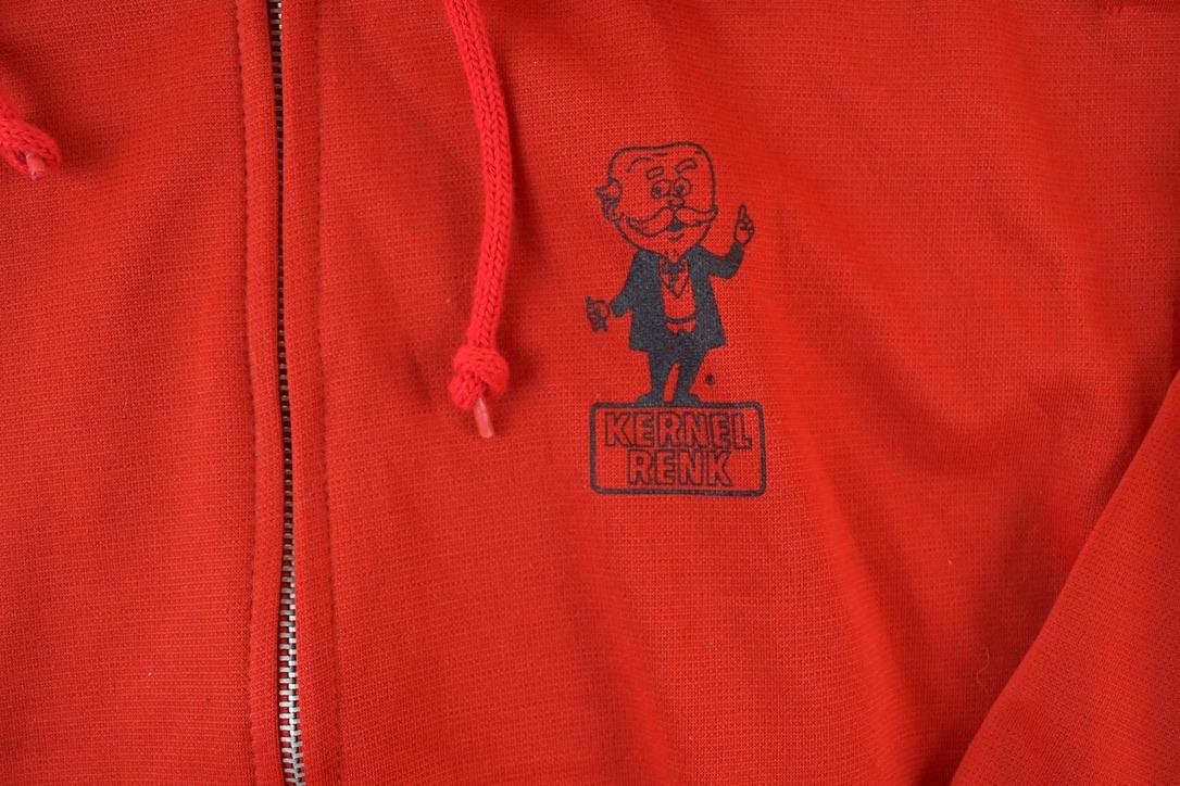 Vintage 1990s Kernel Renk Zip Up Graphic Hoodie