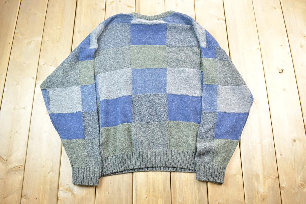 Vintage David Taylor Colour Block 1990s Knit Crewneck Sweater