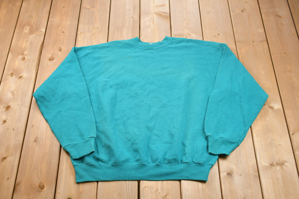 Vintage 1980s Blank Raglan Crewneck Sweatshirt