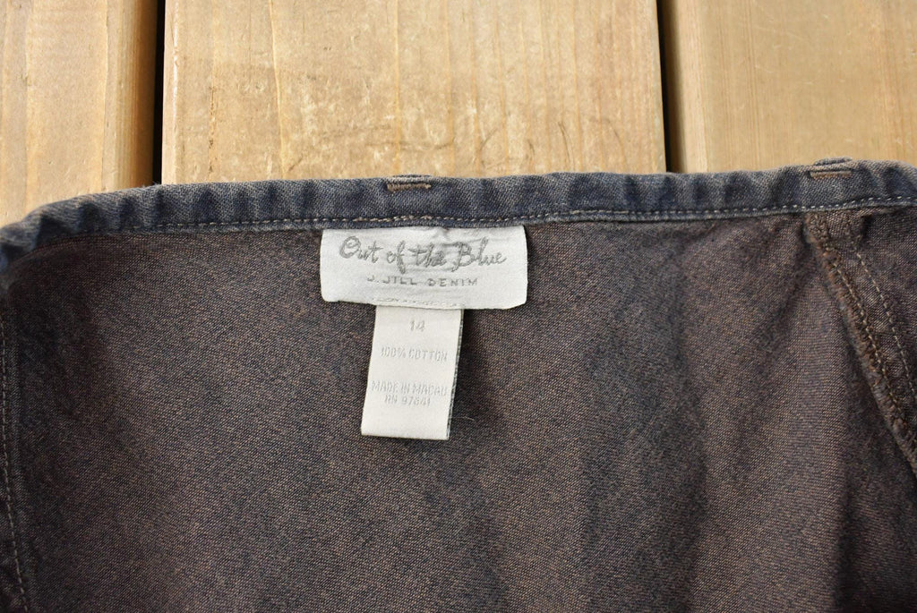 Vintage 1990s Out of the Blue J. Jill Denim Skirt Women's 33 / 90s Women's Fashion / Vintage Skirt / Retro Style/ Jorts