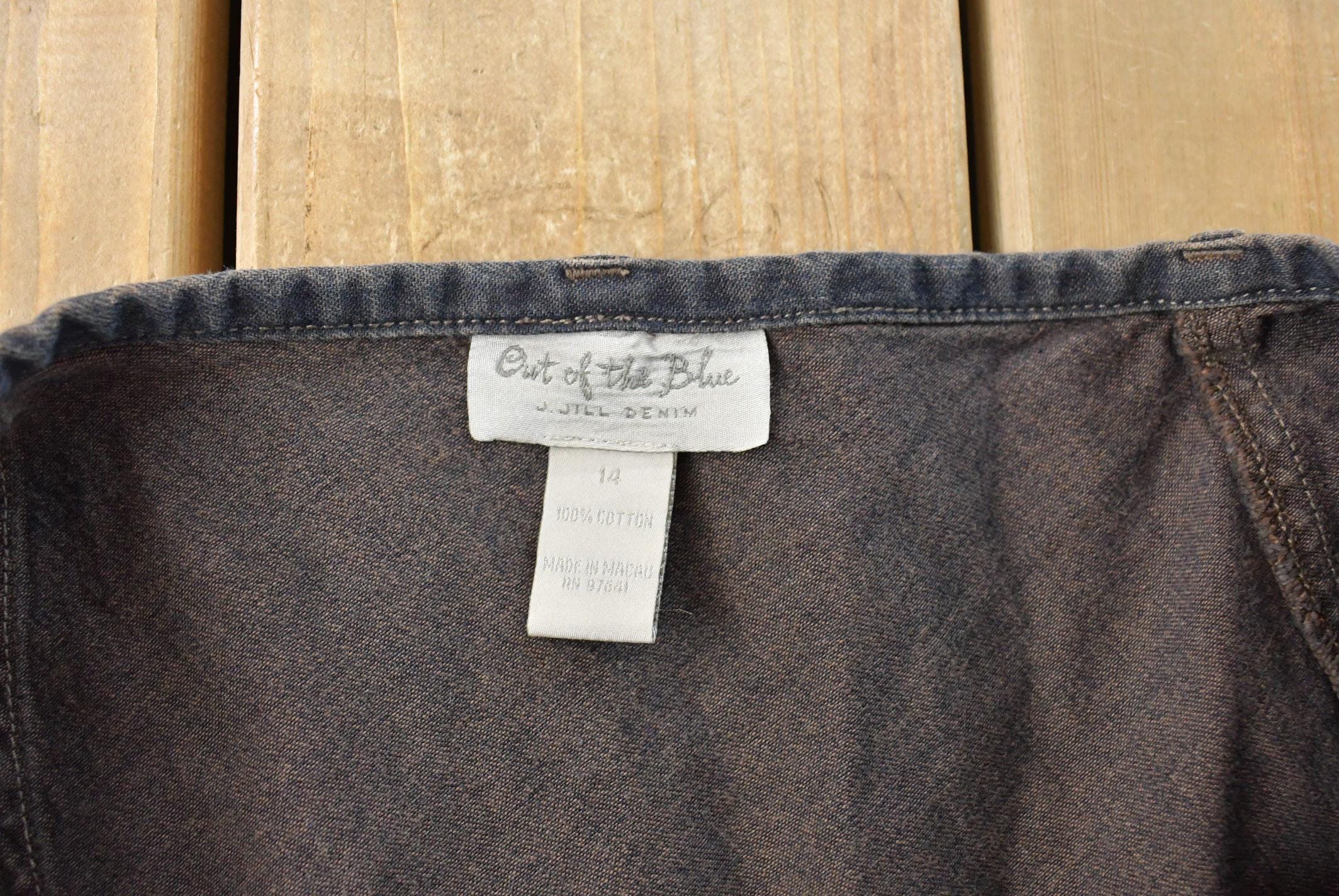 Vintage 1990s Out of the Blue J. Jill Denim Skirt Women's 33 / 90s Women's Fashion / Vintage Skirt / Retro Style/ Jorts