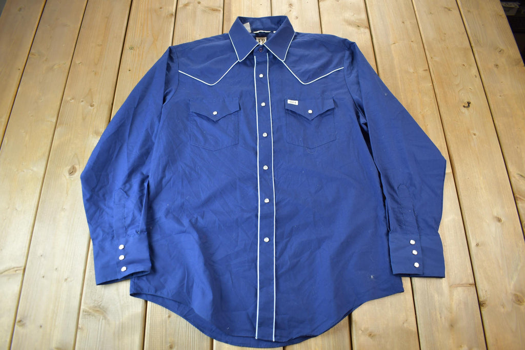 Vintage 1980s Barb Western Wear Long Tail Button Up Shirt