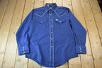 Vintage 1980s Barb Western Wear Long Tail Button Up Shirt