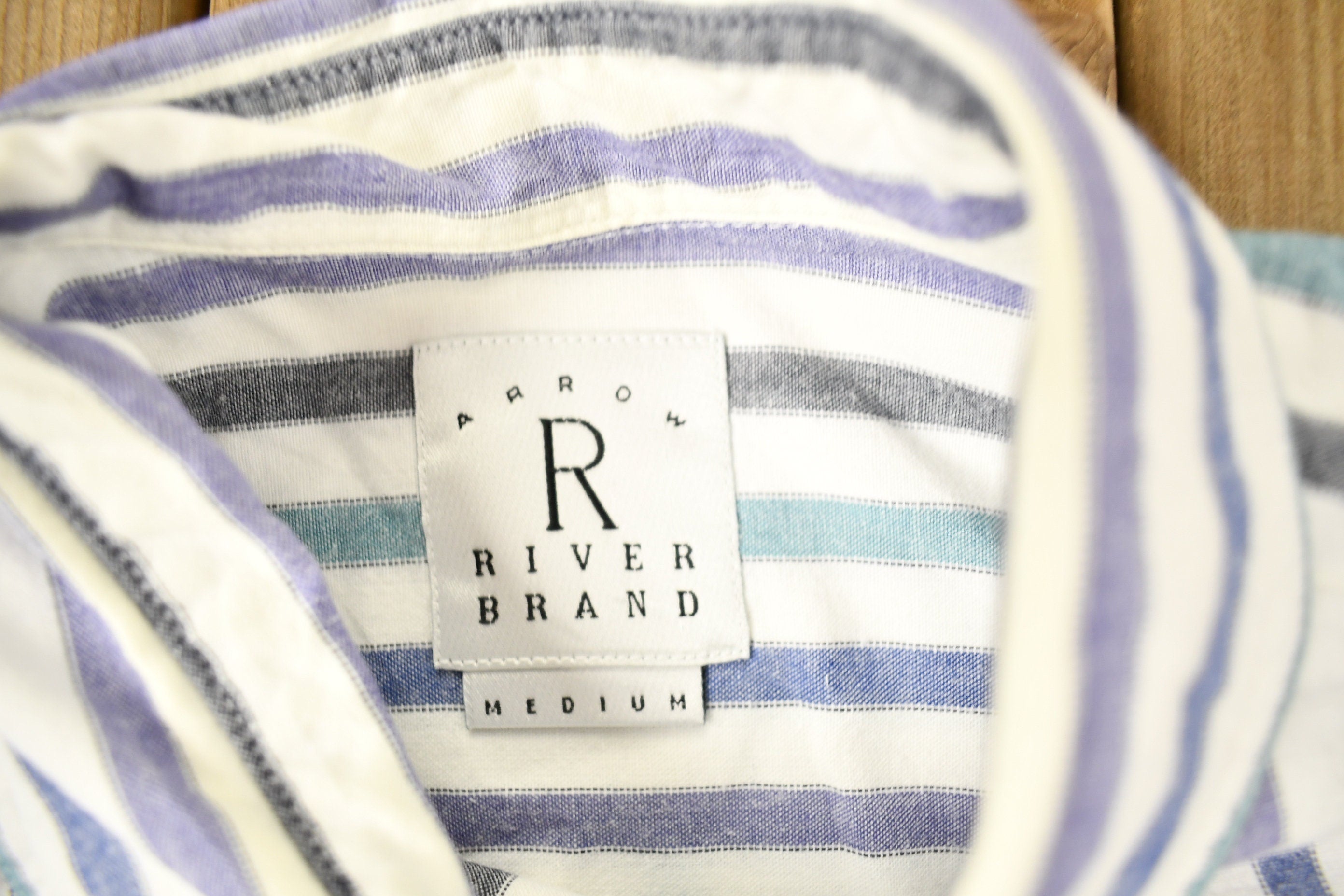 Vintage 1990s Arrow River Brand Striped Button Up Shirt