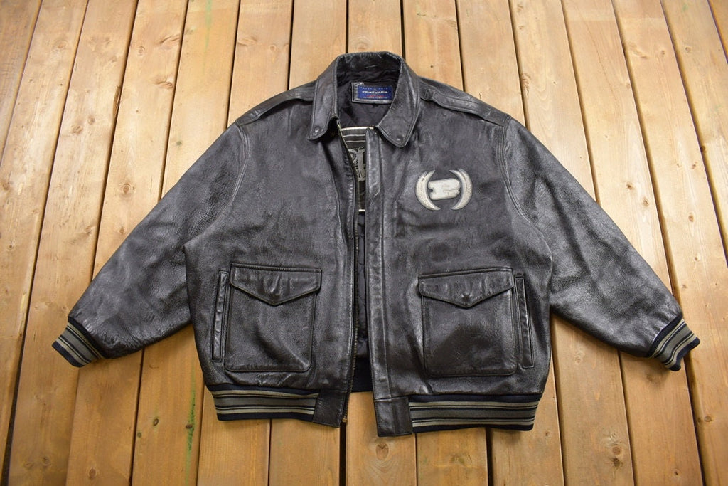 Vintage 1990s Phat Farm Leather Jacket