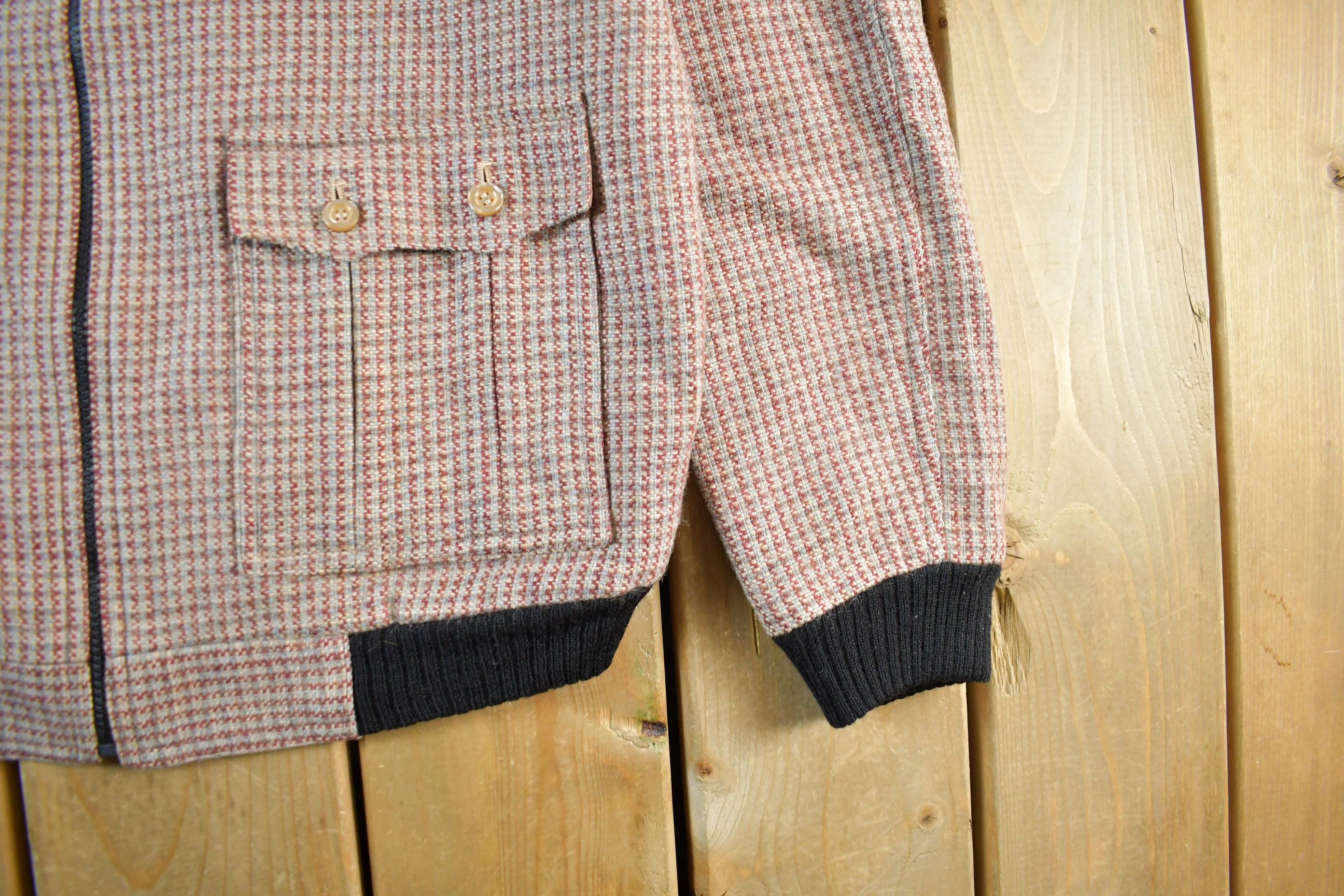 Vintage 1970s Cockatoo Wool Tartan Plaid Jacket Large Women's Large