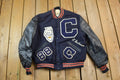 Vintage 1986 Canat H.S State Playoffs Leather & Wool Varsity 88 Captain Jacket Made In USA