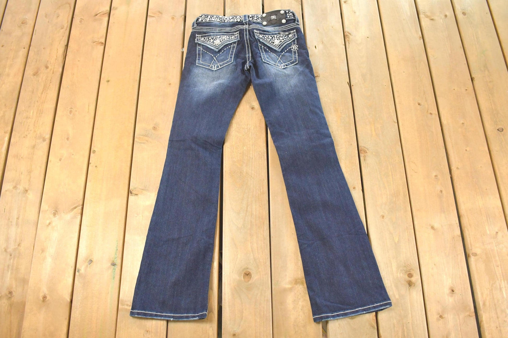 Vintage Y2K Miss Me Bedazzled Low Rise Jeans Women's Size 26x31