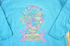 Vintage 1990s French Flowers Crewneck Sweatshirt Womens XL