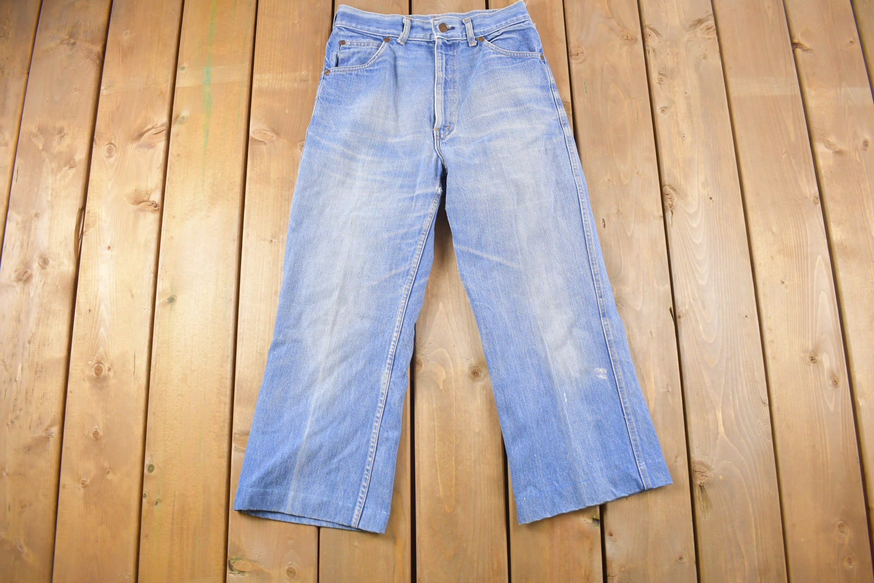 Vintage 1990s Denim Capri Flared Jeans Size 26 x 23