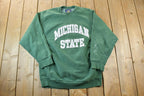 Vintage 1990s Michigan State Steve And Barry's University Collegiate Cross Grain Crew neck