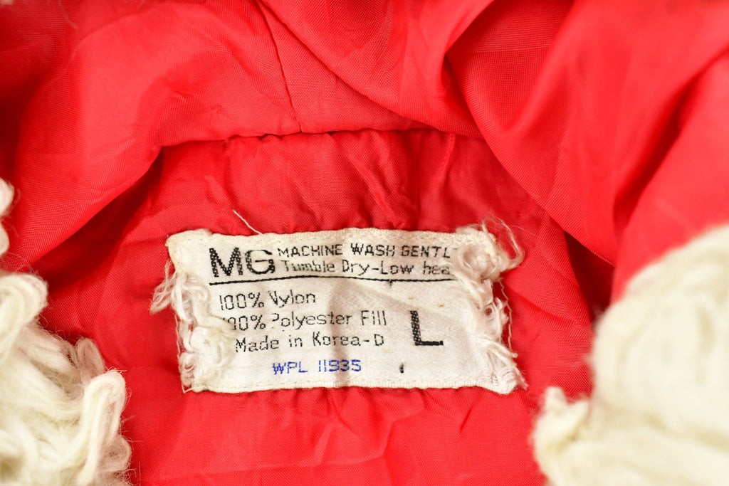 Vintage 1980s MG Full Length Red Windbreaker Jacket