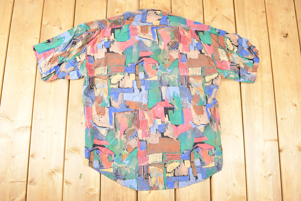 Vintage 1990's Haupt Abstract Button Up Shirt Men's L