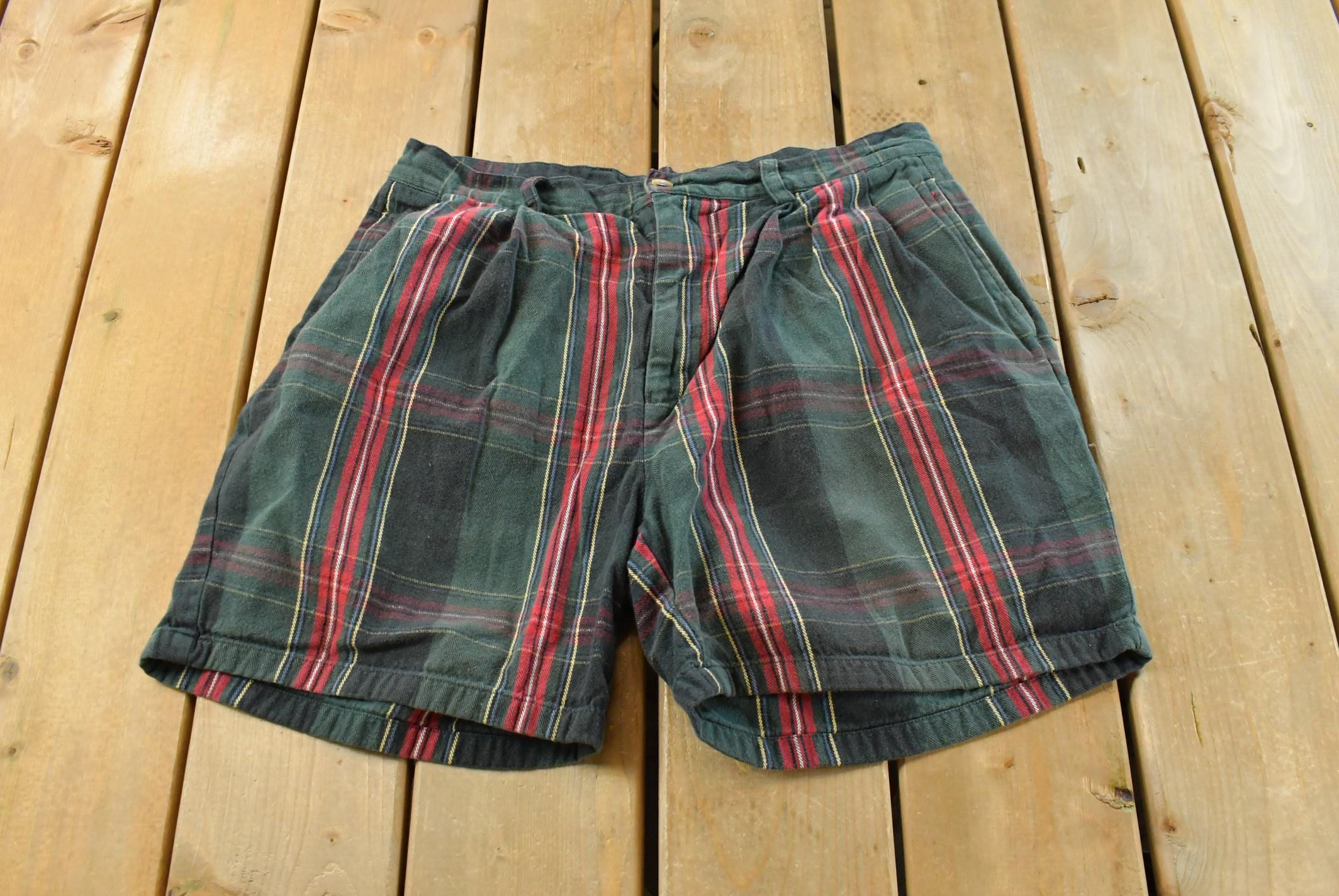 Vintage 1990s Nautica Plaid Shorts Size 30 x 6