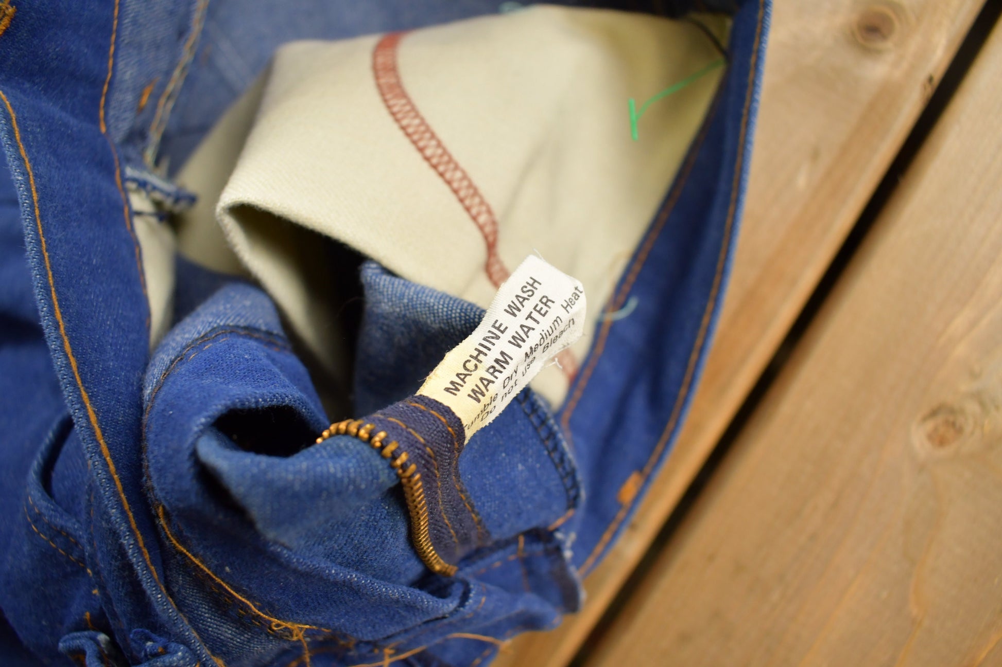 True Vintage 1970s Voila Long Denim Skirt Size 29