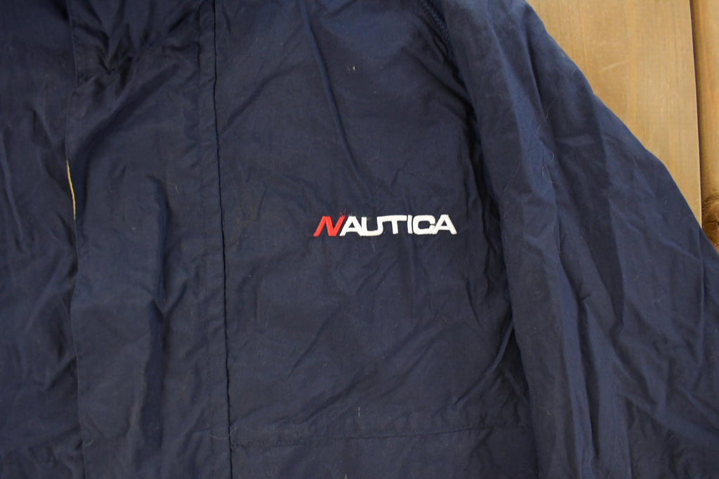 Vintage 1990s Nautica Full Zip Windbreaker Jacket Men's Medium