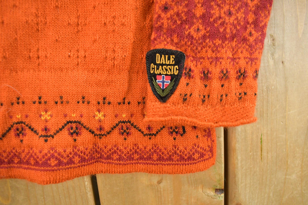 Vintage 1990s Dale Of Norway Wool Knit Abstract Pattern Sweater Women's M