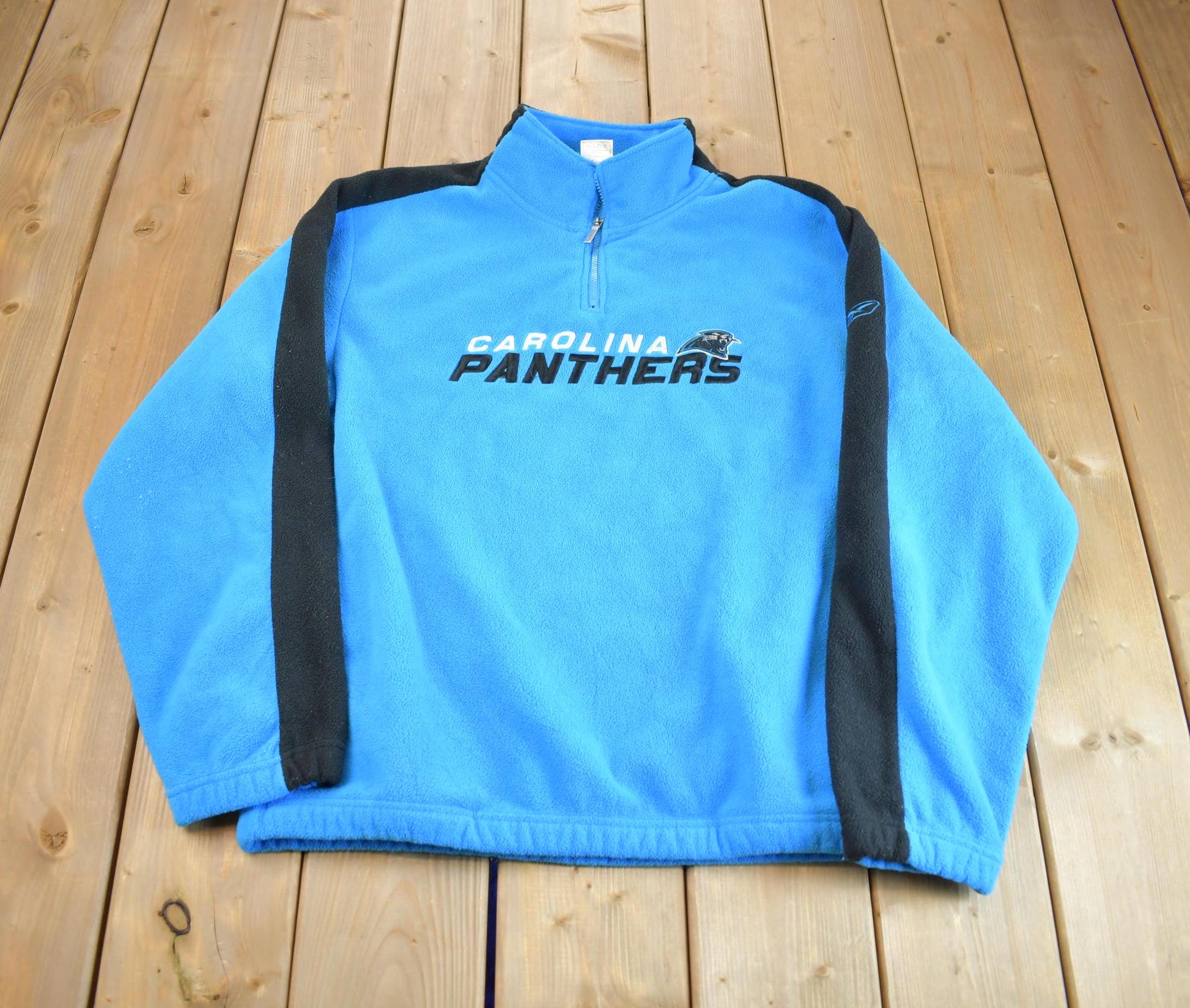 Vintage 2000s NFL Reebok Carolina Panthers Embroidered Fleece Sweater