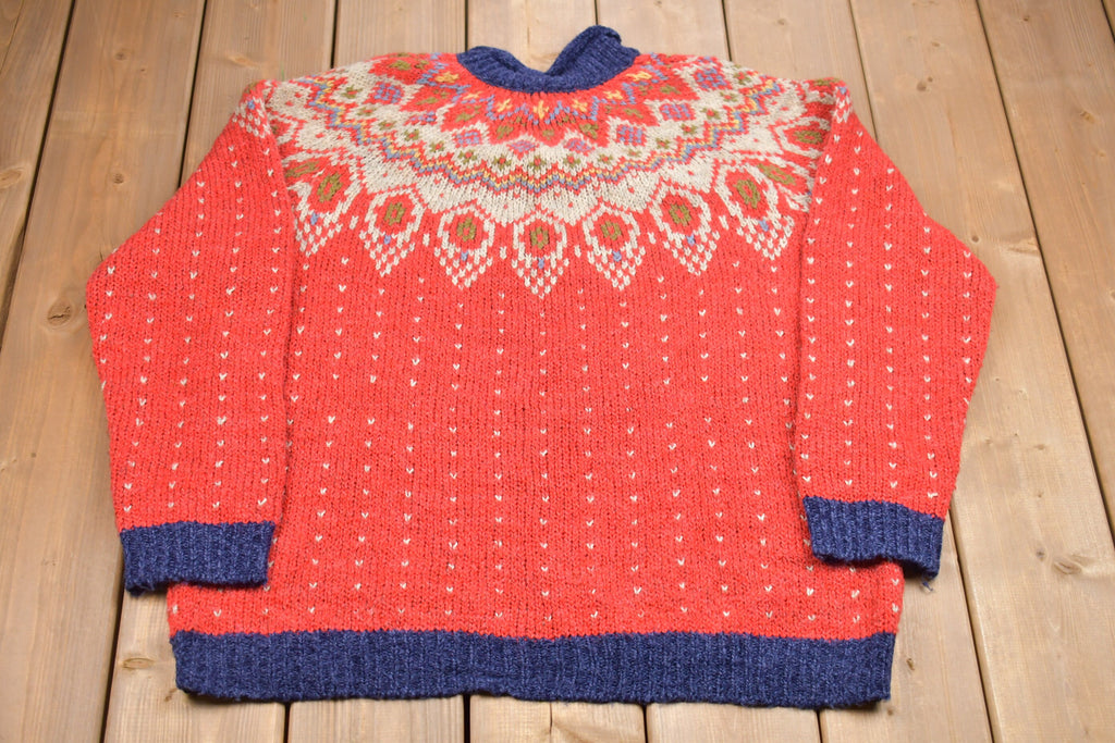 Vintage 1980s Aztec Knitted Sweater