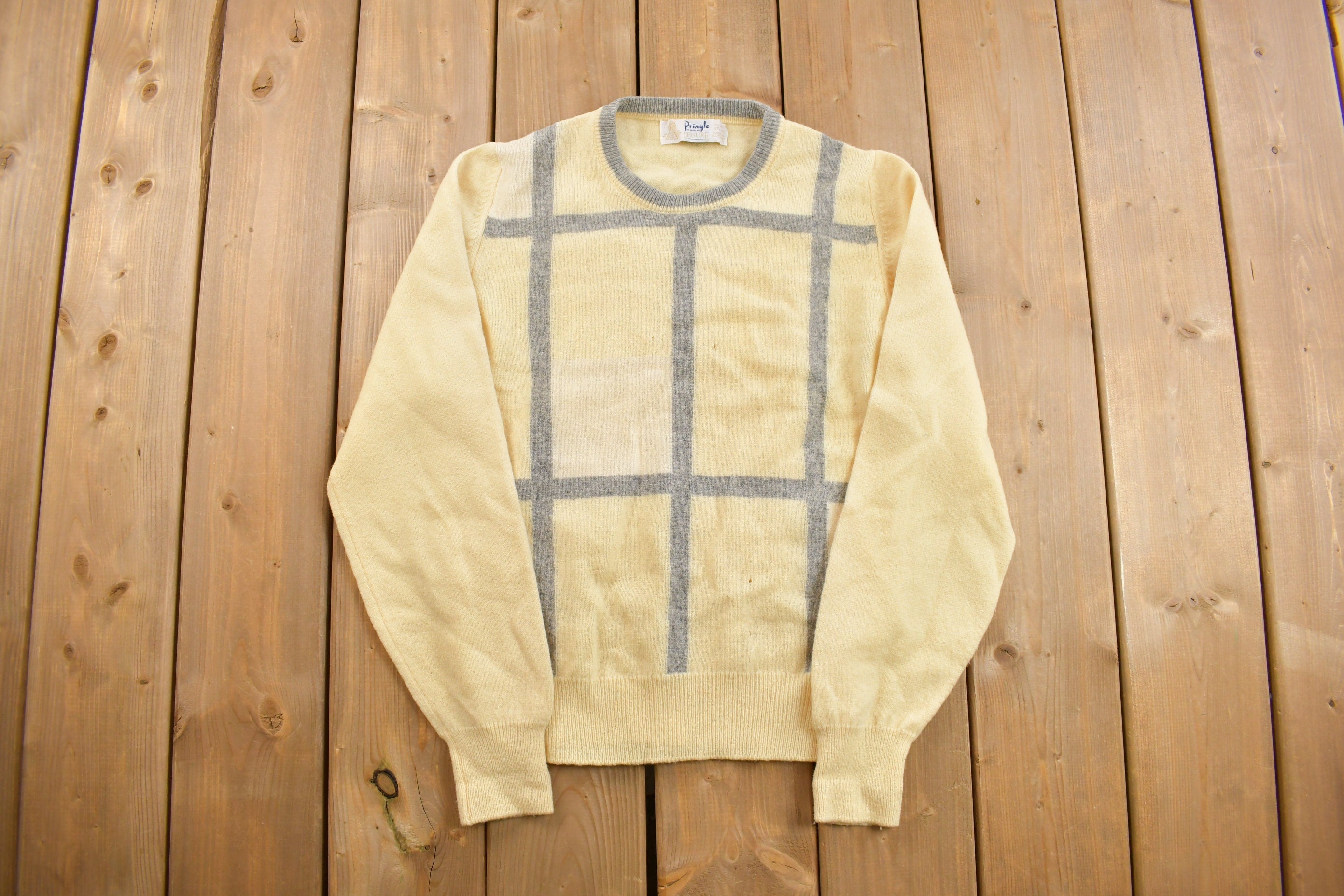Vintage 1980s Pringle Knitted Crewneck Sweater