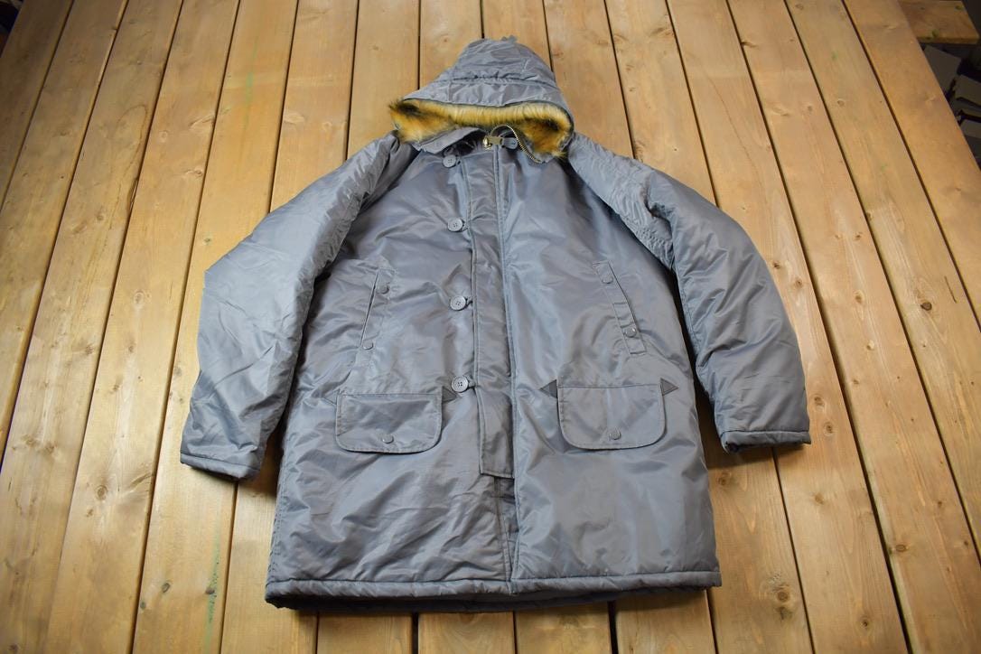 Vintage Y2K N3B Snorkel Cold Weather Parka Military Army Jacket - Medium