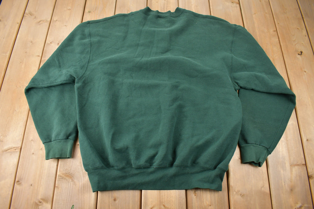 Vintage 1990s Minnesota Madness Walleye Fishing Graphic Crewneck Sweatshirt Made In USA
