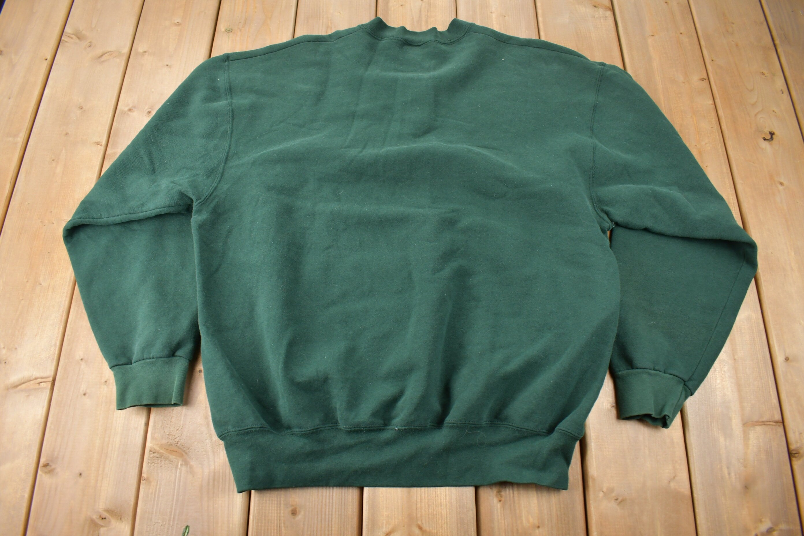 Vintage 1990s Minnesota Madness Walleye Fishing Graphic Crewneck Sweatshirt Made In USA