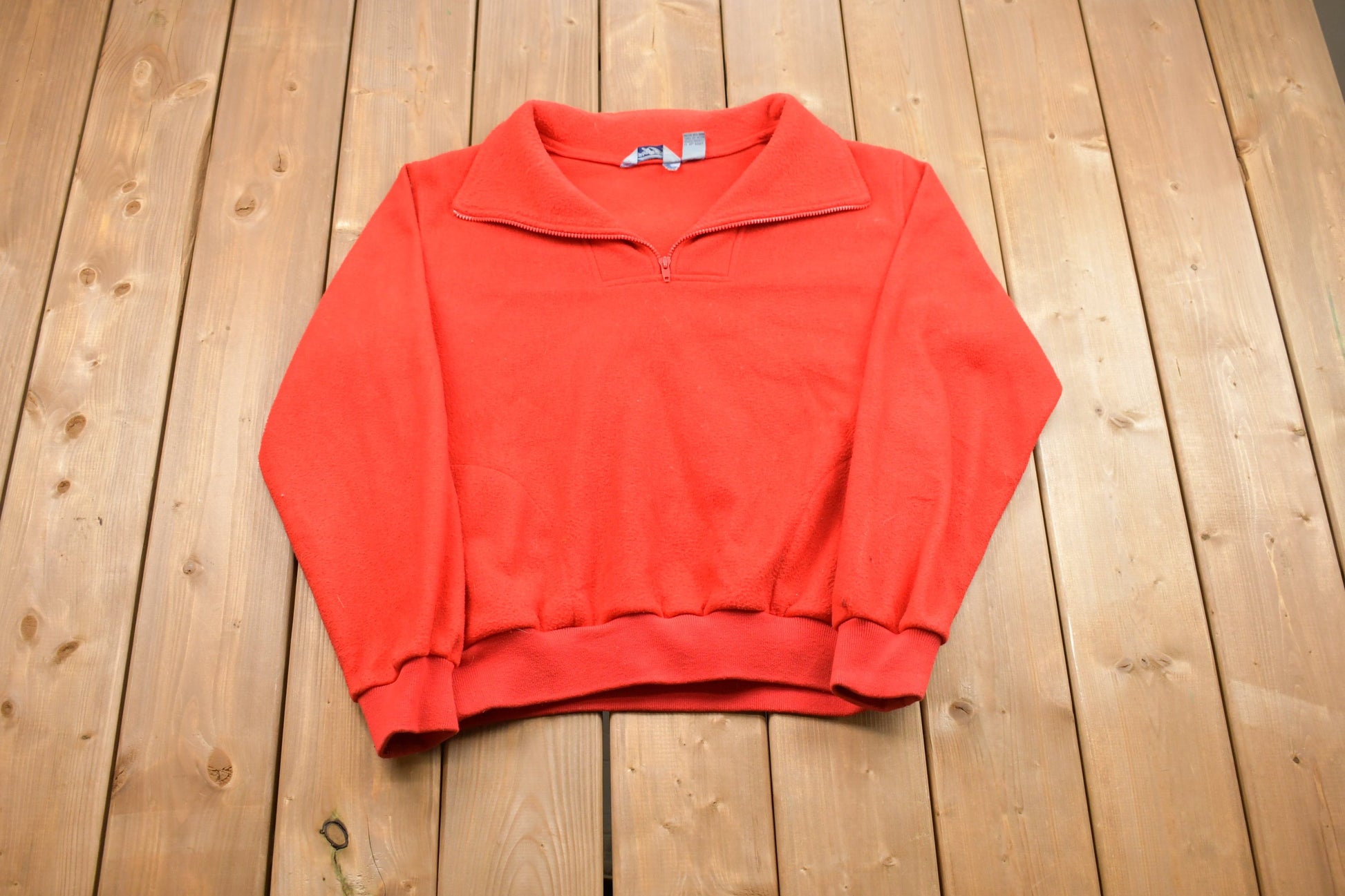Vintage 1990s Blank Quarter Zip Crewneck Sweatshirt