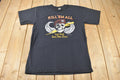 Vintage 1986 Military Skull Graphic Single Stitch T-Shirt Made In USA Size L
