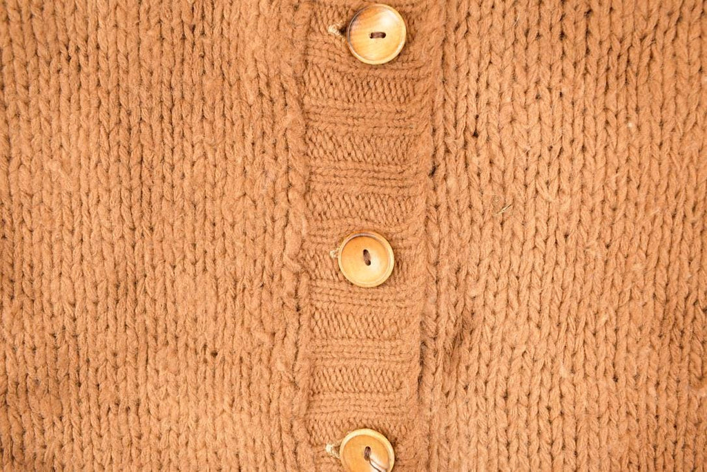 Vintage 1960s Jumblar Hand Shaped Wool Knit Cardigan Sweater Men's S
