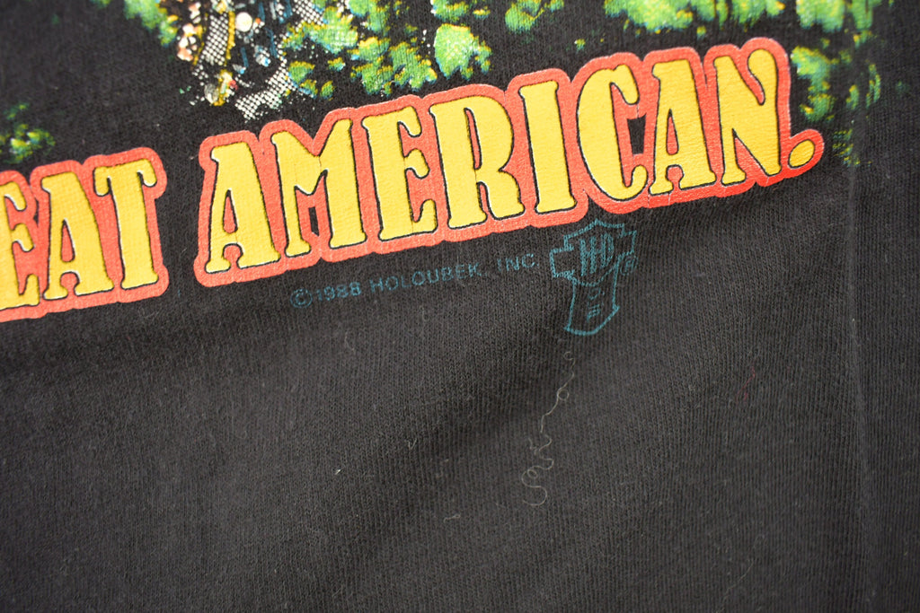 Vintage 1988 Harley Davidson Burlington VT Mt Rushmore Graphic T-Shirt