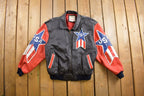 Vintage 1990s Micheal Hoban USA Patchwork Leather Jacket
