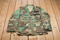 Vintage Military Camo Button Up Jacket