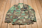 Vintage Military Camo Button Up Jacket