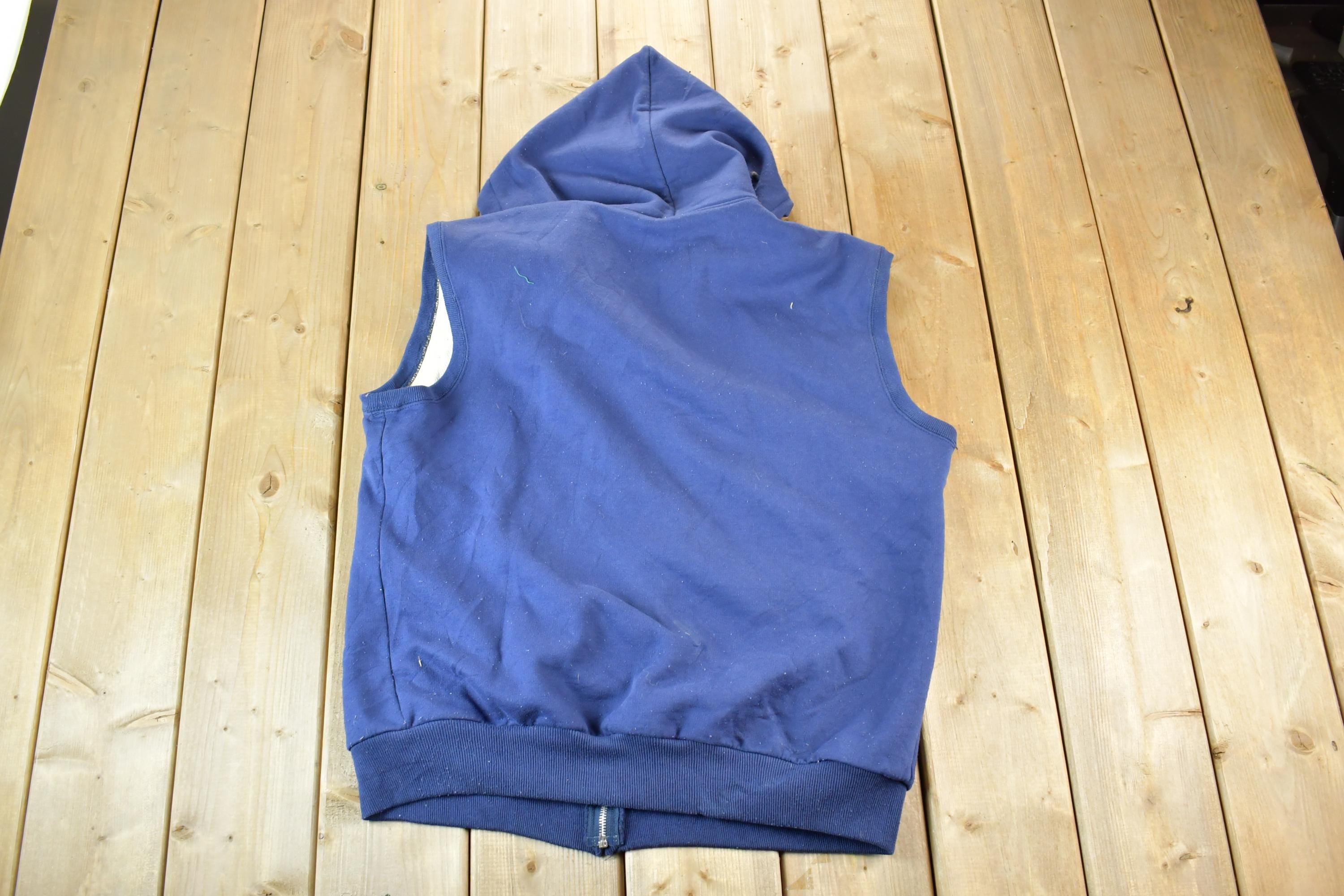 Vintage Distressed Carhartt Full Zip Fleece Lined Hoodie Sweatshirt Vest