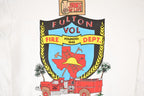 Vintage 1990s Fulton Oysterfest Cartoon Tug Boats FAB Graphic Print Crewneck Sweatshirt Mens S