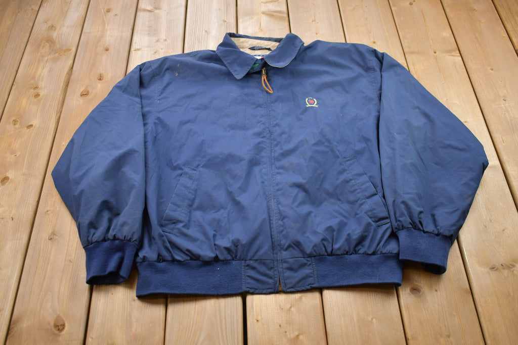 Vintage 1980s Tommy Hilfiger Embroidered Full Zip Golf Jacket