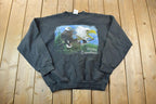 Vintage 1990s Wildlife Expedition Bald Eagle FAB Outdoorsman Crewneck Sweatshirt