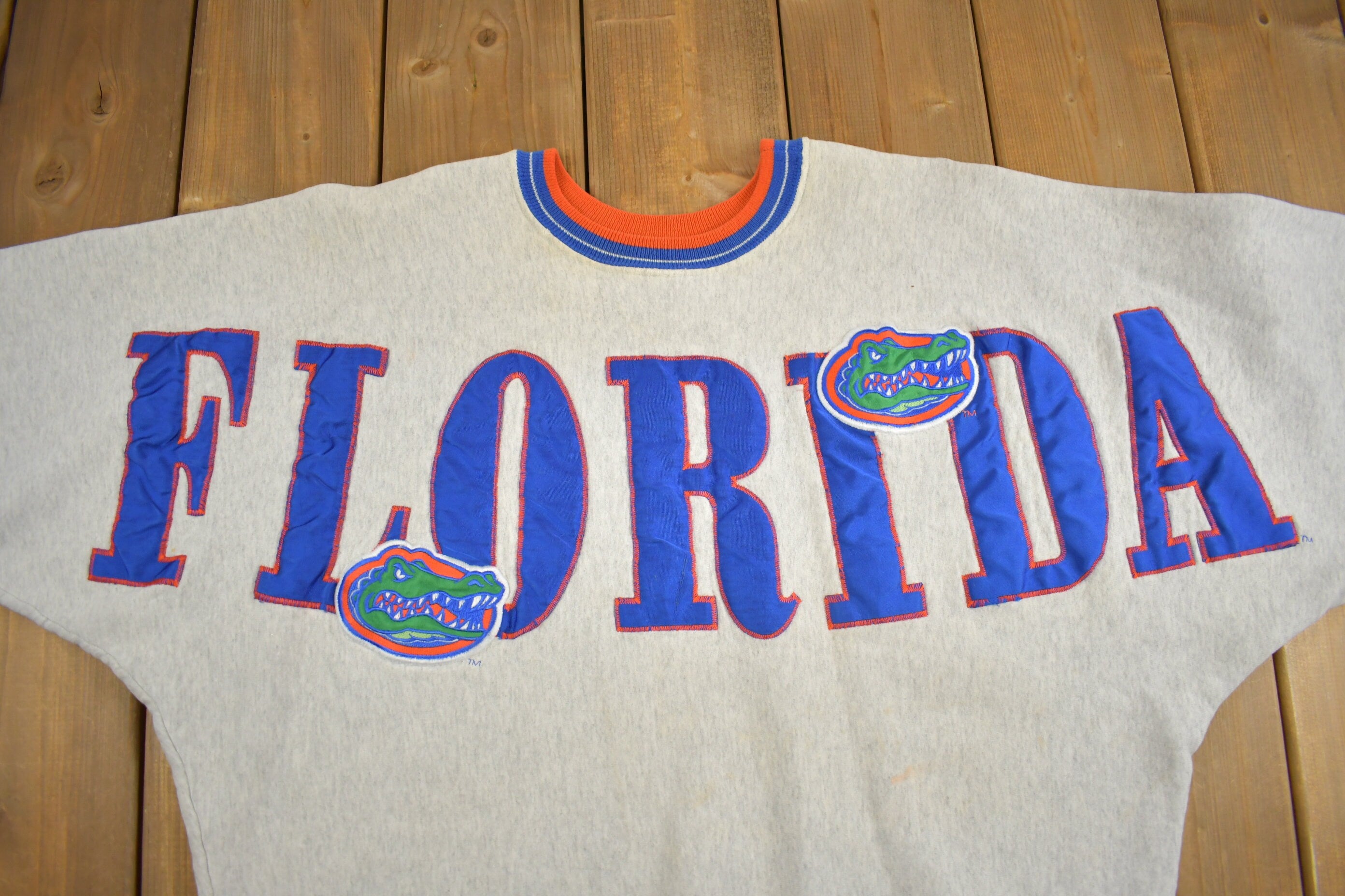 Vintage 1990s Florida Gators Big Spell Out Crewneck Sweatshirt